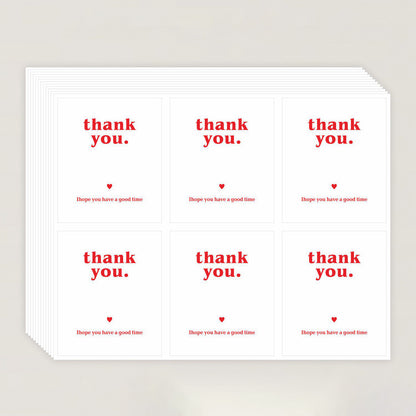 Thank You Stickers for Cookies, Desserts & Gifts