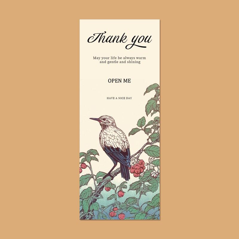 Retro Bird & Flower Seal Labels