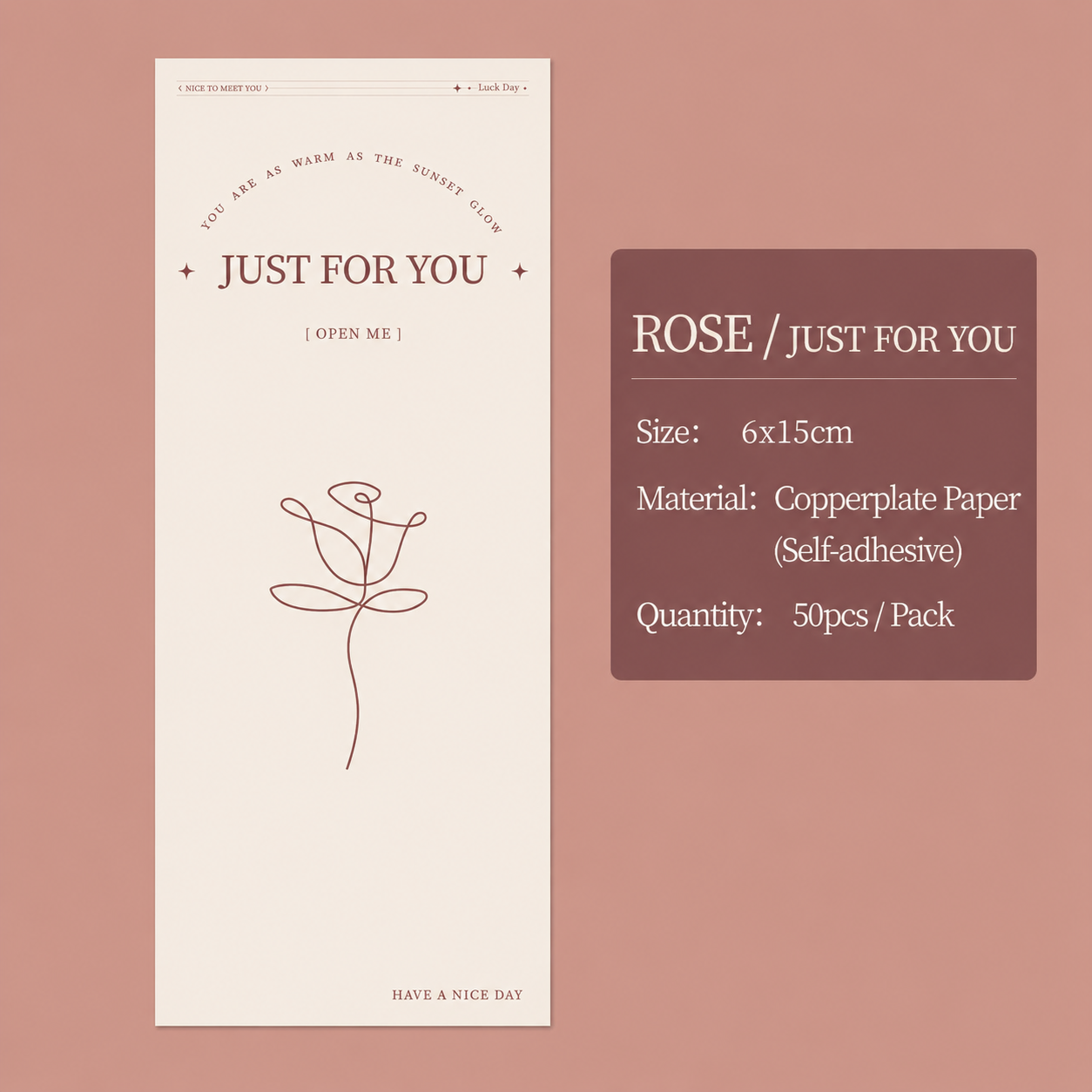 Minimalist French Packaging Stickers