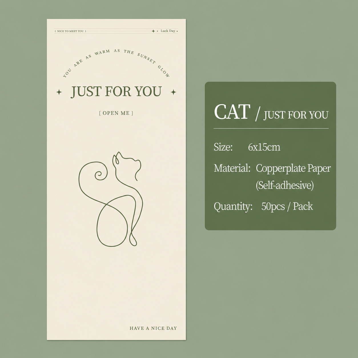 Minimalist French Packaging Stickers