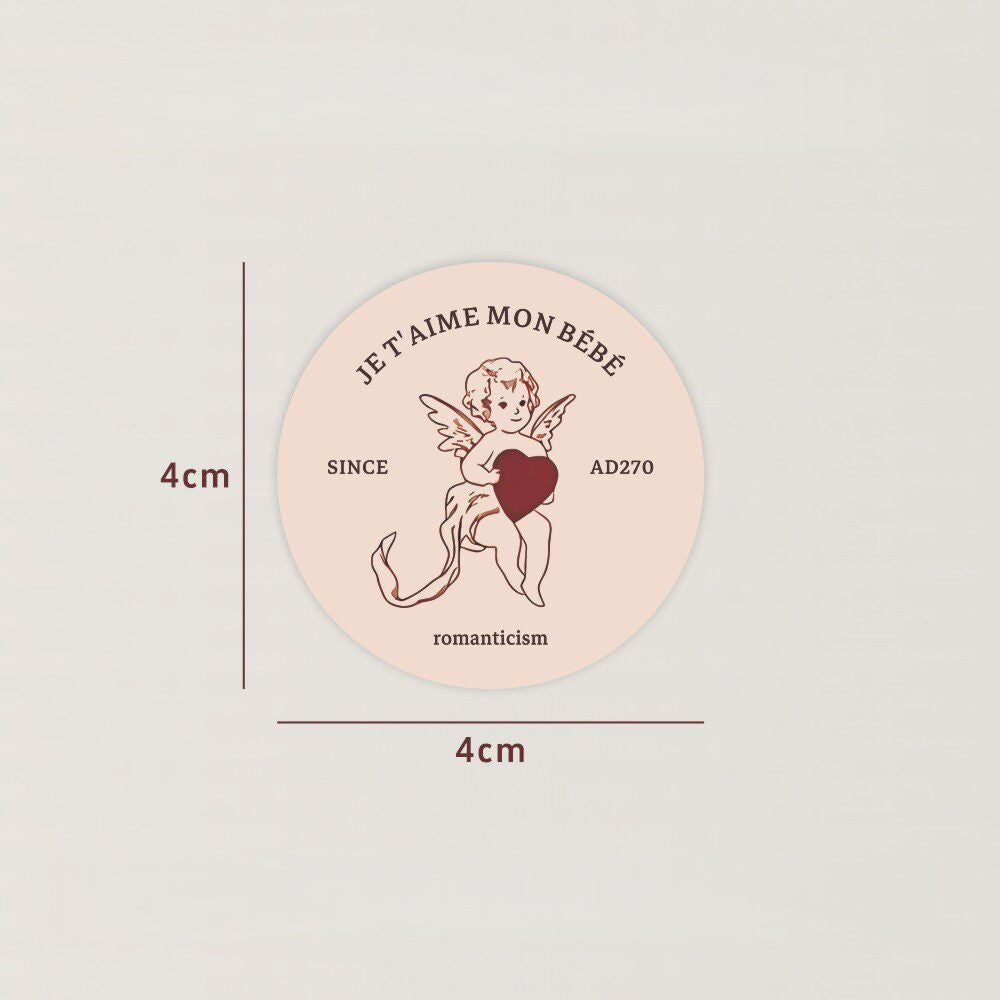 Cupid Heart Seal Labels