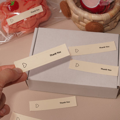 Minimalist Heart Thank You Stickers